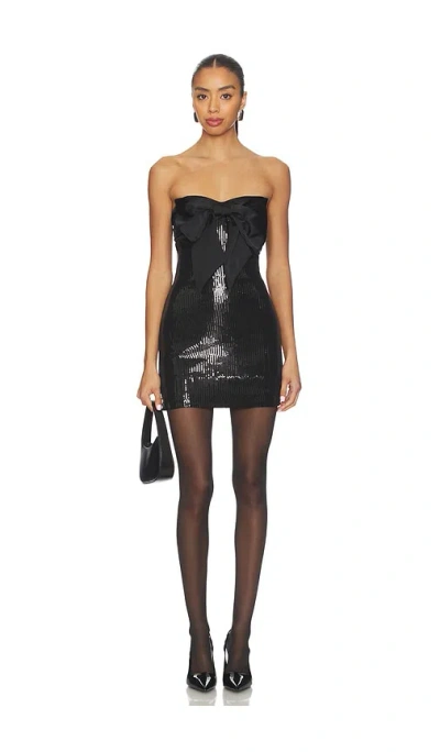 More To Come Samira Bow Mini Dress In Black