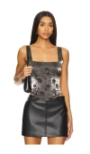More To Come Savannah Corset Top In Grey