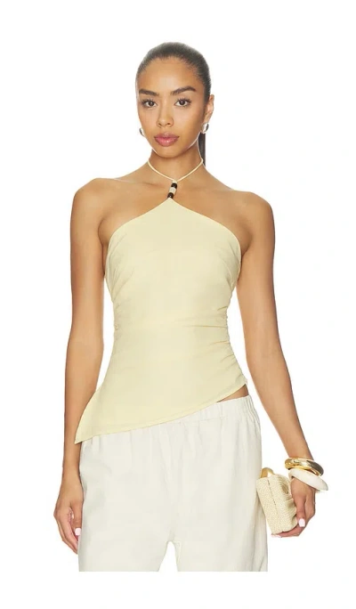 More To Come Shaila Halter Top In Yellow