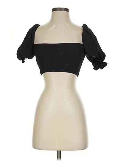 Pre-owned More To Come Short Sleeve Top Black Strapless Neckline Tops