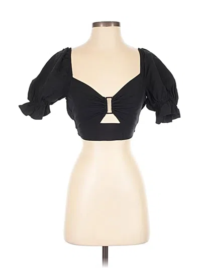 Pre-owned More To Come Short Sleeve Top Black Sweetheart Neckline Tops