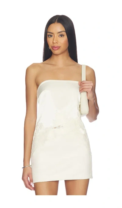 More To Come Sian Strapless Lace Top In White