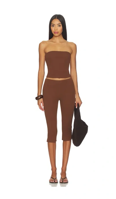 More To Come Siara Capri Set In Brown