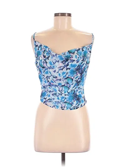 More To Come Sleeveless Top Blue Strapless Neckline Tops