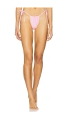 More To Come Solare Bikini Bottom In Pink & White