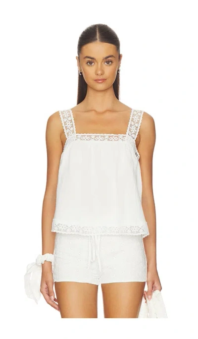 More To Come Soriya Square Neck Top In White