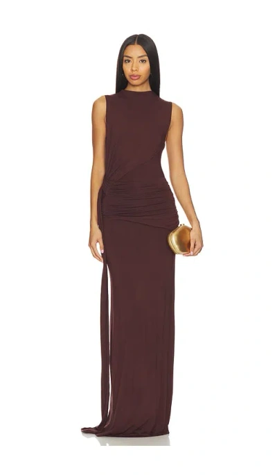 More To Come Stacie Maxi Dress In Brown