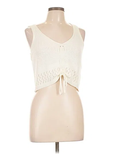 Pre-owned More To Come Tank Top Ivory Halter Neckline Tops In White