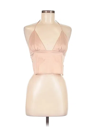 Pre-owned More To Come Tank Top Tan Halter Neckline Tops