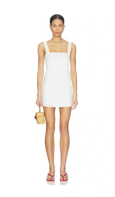 More To Come Tannie Square Neck Mini Dress In White