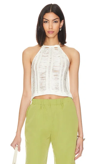 More To Come Taryn Fringe Top In White