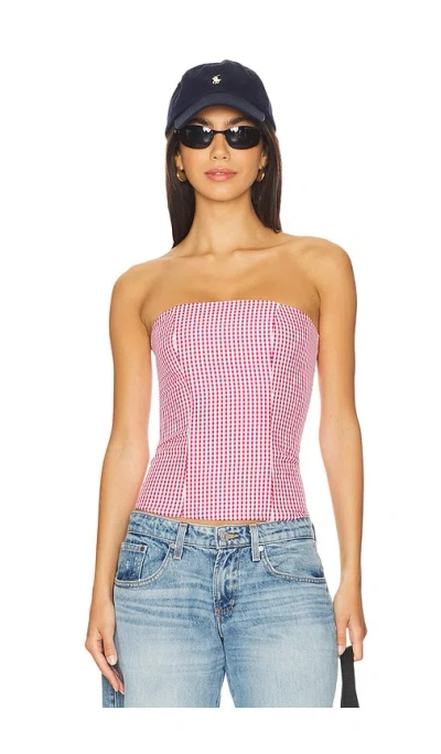 More To Come Tina Corset Top In Red