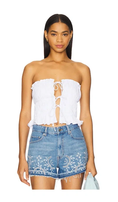 More To Come Valentina Top In White