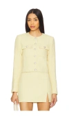 More To Come Willow Crop Jacket In Lemon