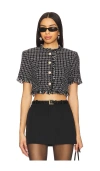 More To Come Wilma Button Front Top In Black