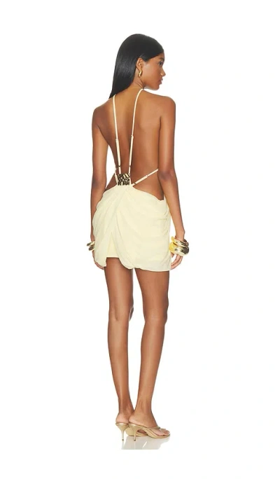 More To Come X Blake Evin Cameron Mini Dress In Yellow