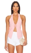 More To Come X Ella Rose Dixie Halter Top In Rose