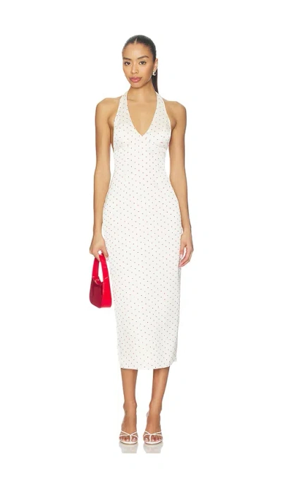 More To Come Zaia Halter Midi Dress In White