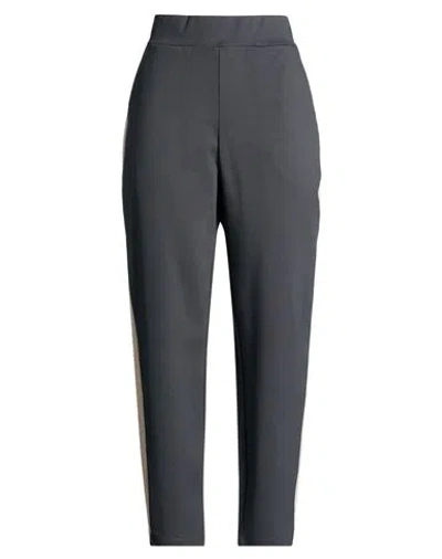 More Woman Pants Charcoal Size M Viscose, Polyamide, Elastane In Gray