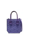 Moreau Bregancon Leather Tote Bag In Violett