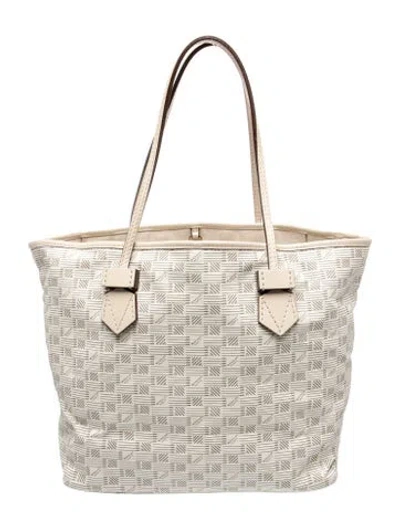 Pre-owned Moreau Canvas Shoulder Bag In White