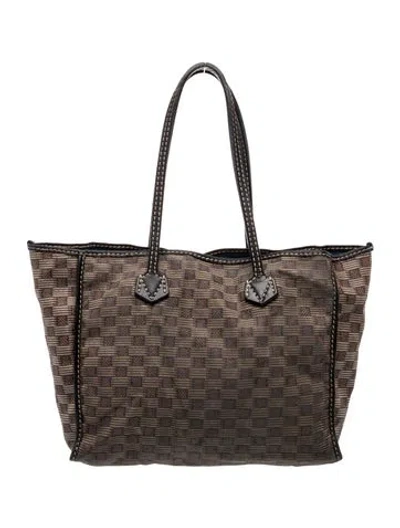 Pre-owned Moreau Canvas Tote In Brown