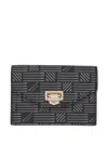 Moreau Flap Logo-print Leather Wallet In Black