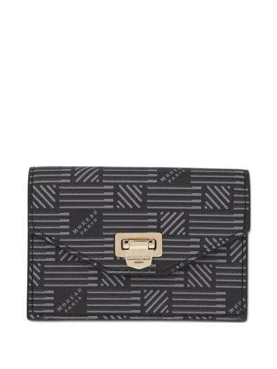 MOREAU FLAP LOGO-PRINT LEATHER WALLET