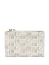 Moreau Geometric-pattern Zipped Wallet In Neutral