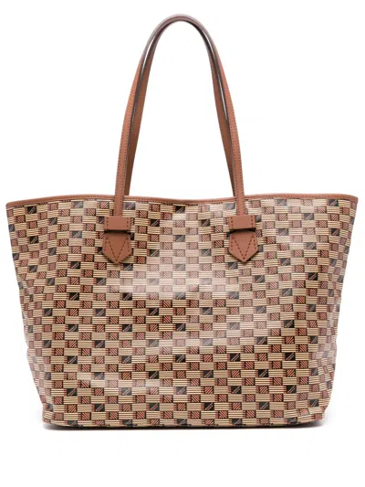Moreau Large Saint Tropez Pm Tote Bag In Brown