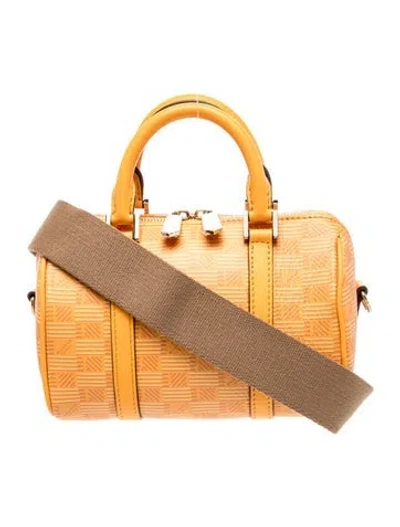 Pre-owned Moreau Leather Boston Mini In Neutral