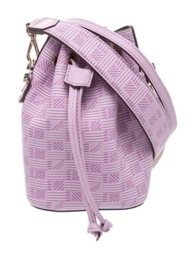 Pre-owned Moreau Leather Bucket Bag In Purple