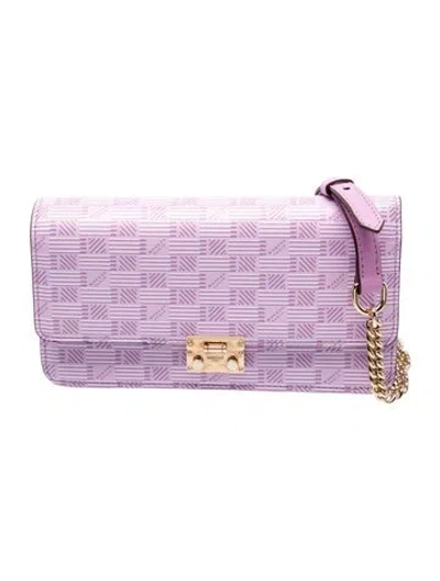 Pre-owned Moreau Leather Clutch In Purple