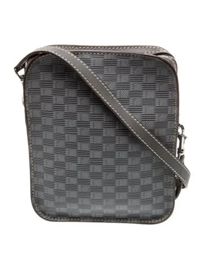 Pre-owned Moreau Leather Messenger Bag In Gray