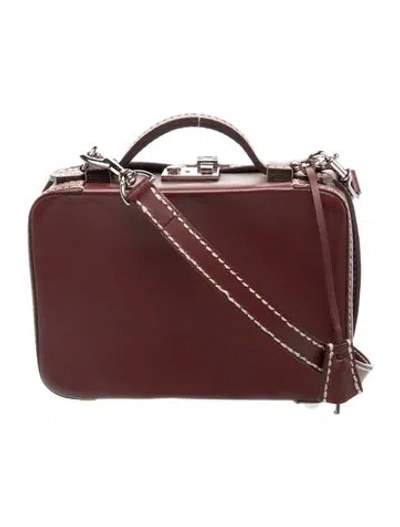 Pre-owned Moreau Leather Shoulder Bag In Burgundy