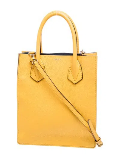 Pre-owned Moreau Leather Shoulder Bag In Yellow