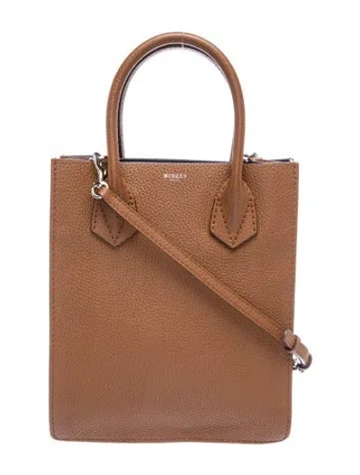 Pre-owned Moreau Leather Top Handle Bag In Brown