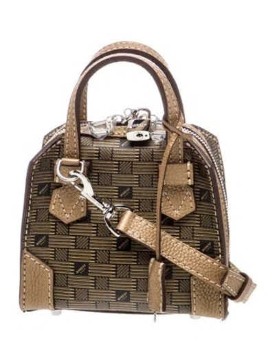 Pre-owned Moreau Leather Top Handle Bag In Neutral