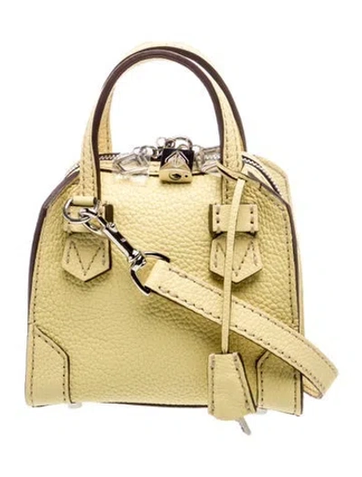 Pre-owned Moreau Leather Top Handle Bag In Yellow