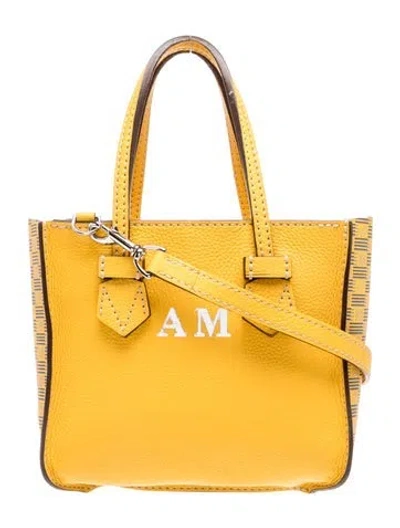 Pre-owned Moreau Leather Top Handle Bag In Yellow