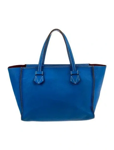 Pre-owned Moreau Leather Tote In Blue