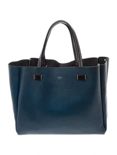 Pre-owned Moreau Leather Tote In Blue