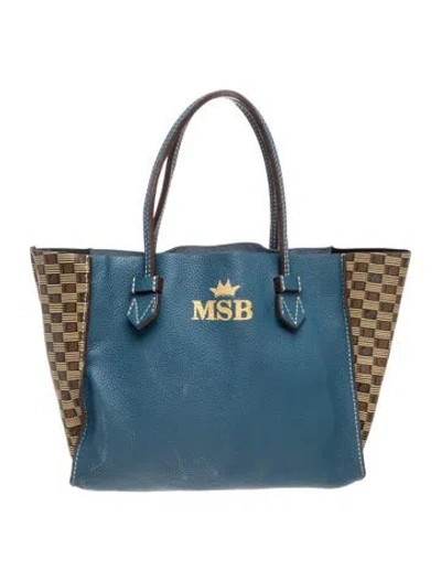 Pre-owned Moreau Leather Tote In Blue