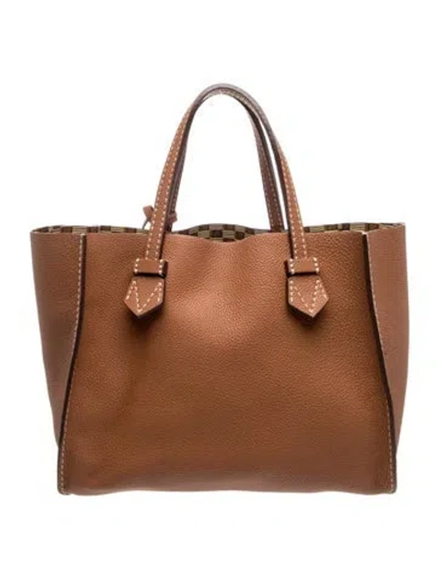 Pre-owned Moreau Leather Tote In Brown