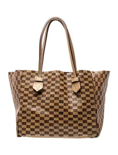 Pre-owned Moreau Leather Tote In Brown