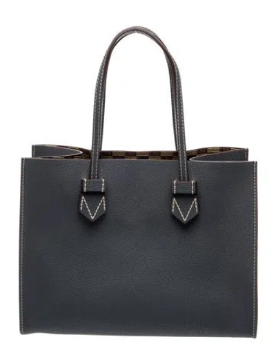 Pre-owned Moreau Leather Tote In Gray