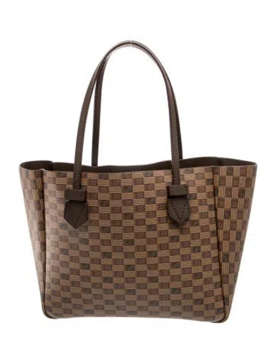 Pre-owned Moreau Leather Tote In Neutral