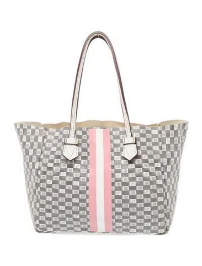 Pre-owned Moreau Leather Tote In Neutrals