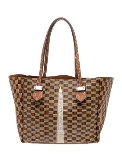 Pre-owned Moreau Leather Tote In Neutrals