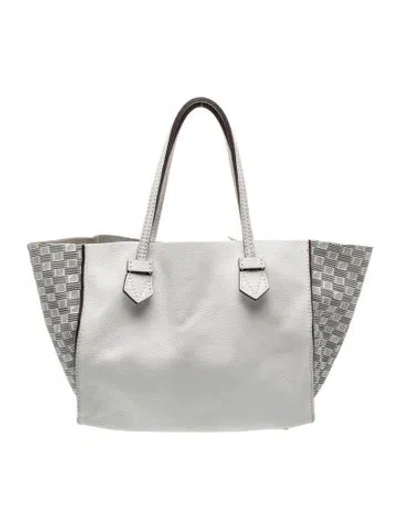Pre-owned Moreau Leather Tote In White